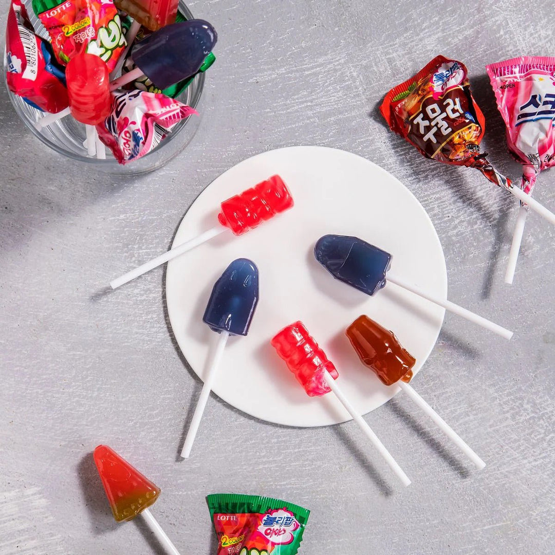 LOTTE Lollipop Ice Candy (4 Geschmacksrichtungen) 132g (12 Stück) - MAOMAO