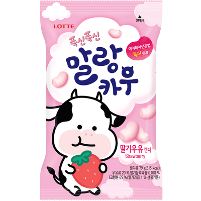 LOTTE Milk Candy Malangkau Strawberry 79g