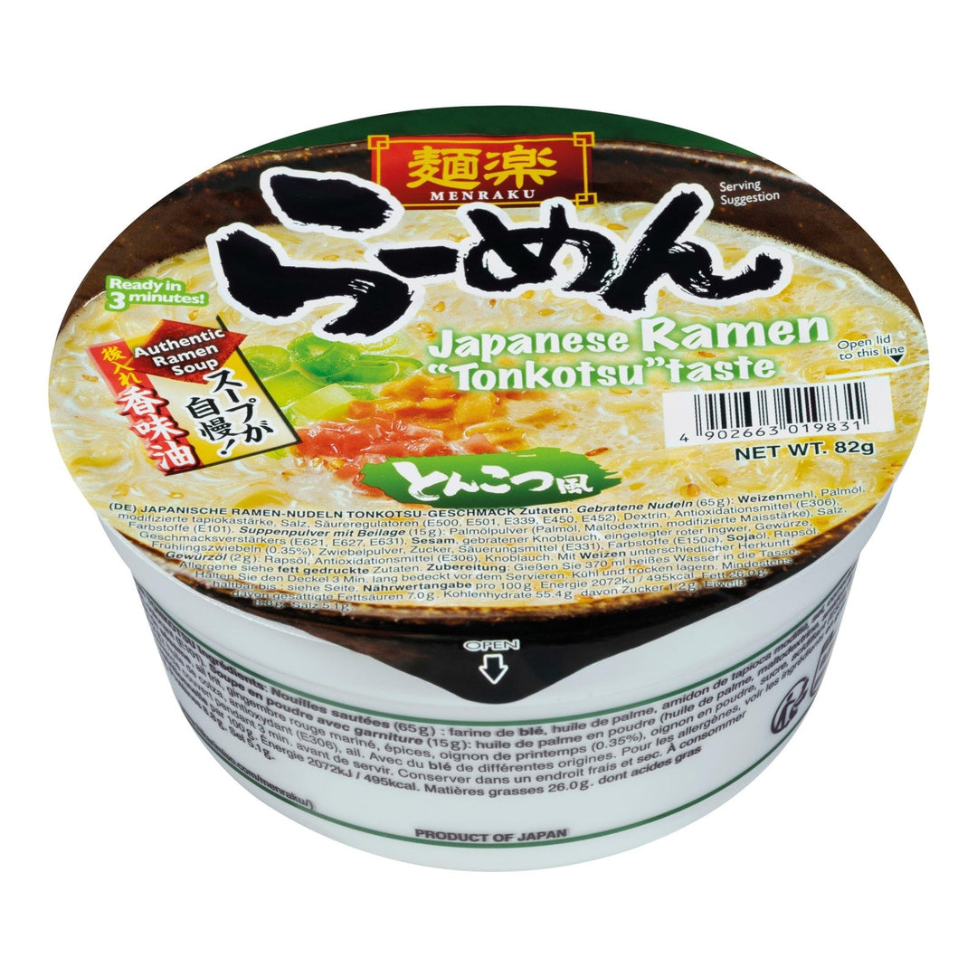 MENRAKU Cup Ramen Tonkotsu 76g - MAOMAO