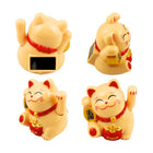 Mini lucky cat solar power yellow Bild 2