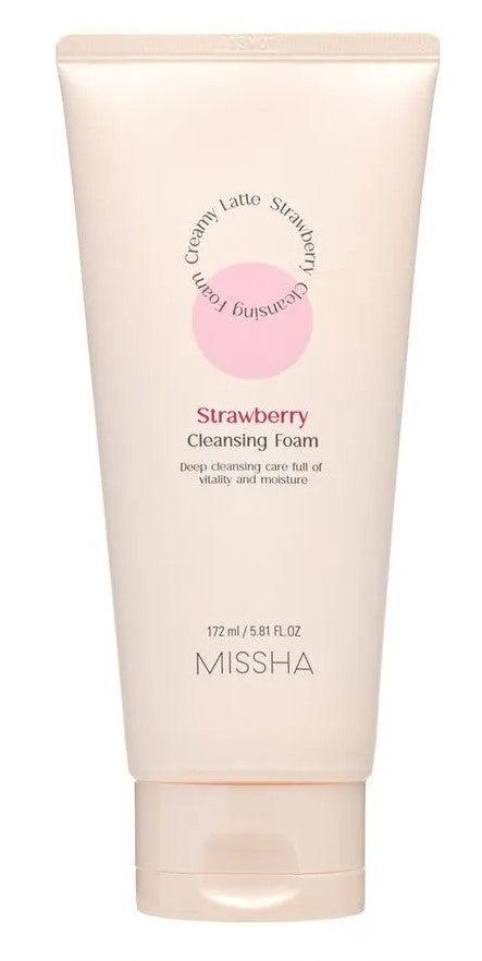 MISSHA Creamy Latte Cleansing Foam Strawberry 172ml - MAOMAO