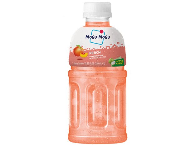 MOGU MOGU Pfirsichgetränk mit Nata De Coco 320ml (EINWEG) - MAOMAO