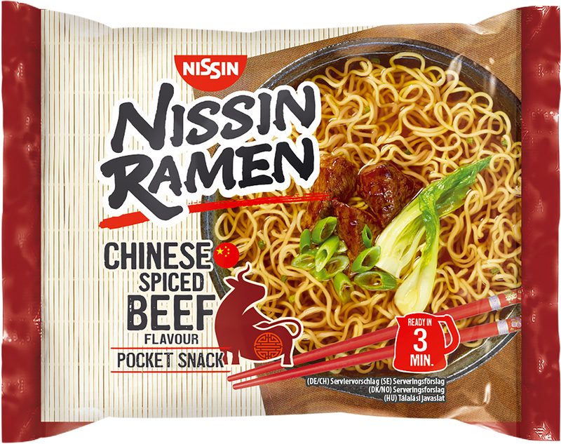 NISSIN Instant Ramen Rindfleisch chinesische Art 66,8g