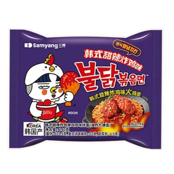 NUR 1 EURO SAMYANG Instant Nudeln Buldak Korean Frittiertes Hähnchen süß & scharf 140g - 1 Stück Max pro Bestellung - MAOMAO