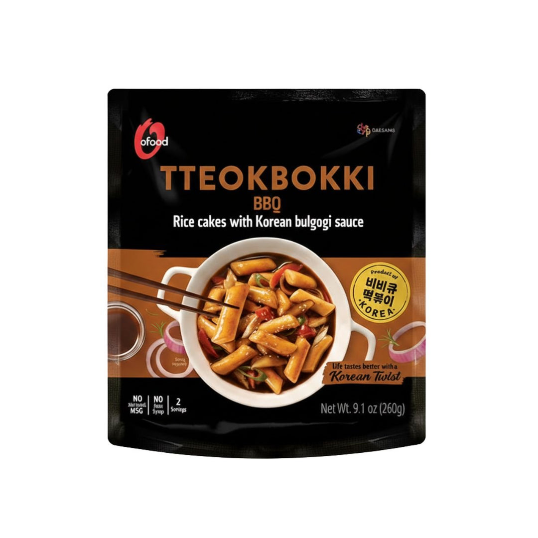 O'FOOD Tteokbokki mit Koreanischer Barbecue - Soße 260g - MAOMAO