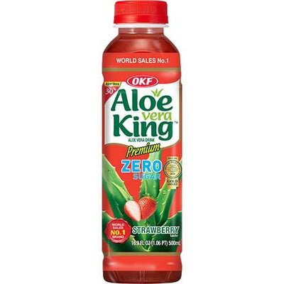 OKF Aloe Vera Drink Strawberry (sugar-free) 500ml (DISPOSABLE)