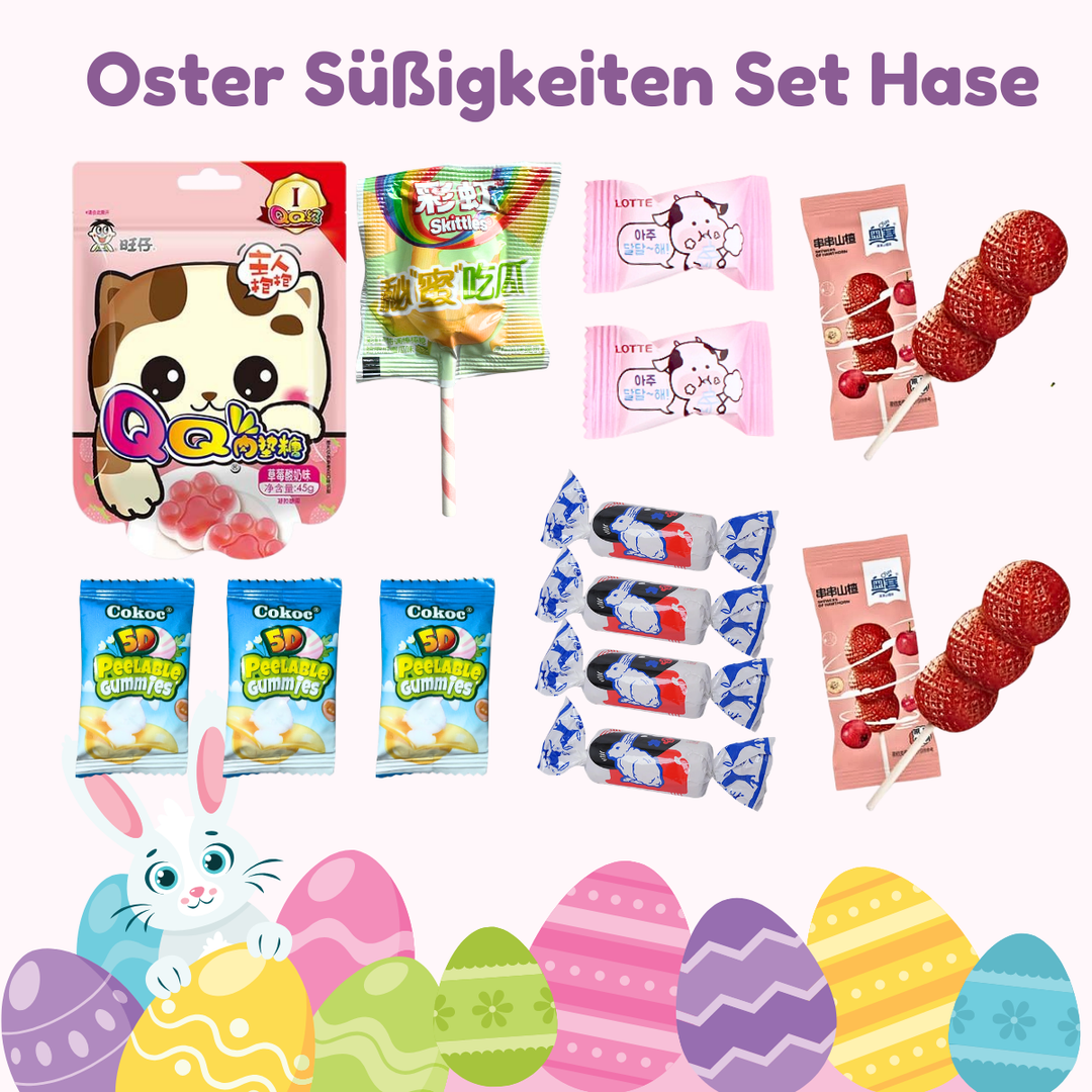 Oster Süßigkeiten Geschenkset mit Hasenbeutel - MAOMAO