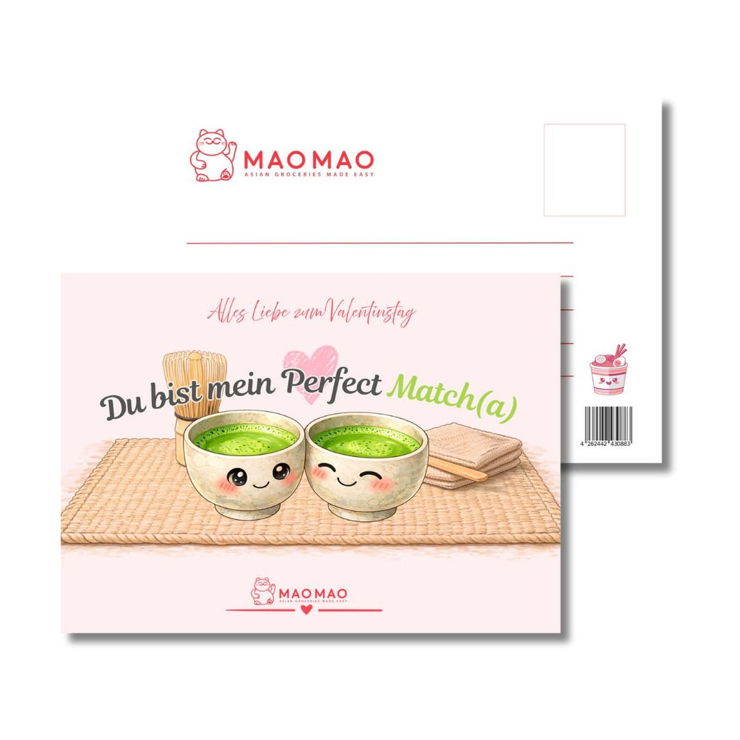 Postkarte „Du bist mein Perfect Match(a)“ (DIN A6) - MAOMAO