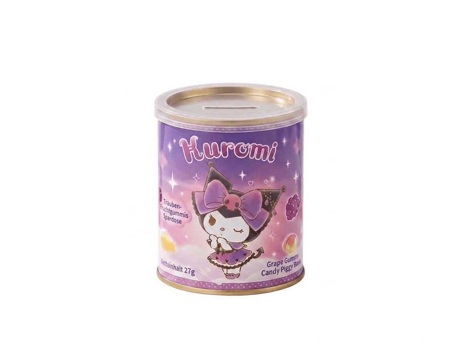 QI KUROMI Weintraube-Gummibonbons im Sparschwein 27g - MAOMAO