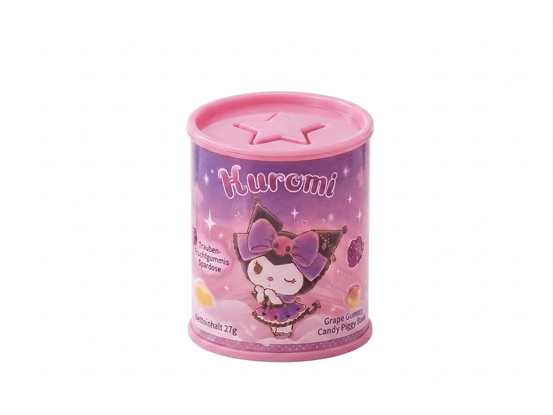 QI KUROMI Weintraube-Gummibonbons im Sparschwein 27g - MAOMAO