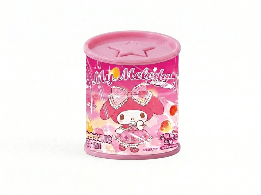 QI MY MELODY Pfirsich-Gummibonbons im Sparschwein 27g - MAOMAO