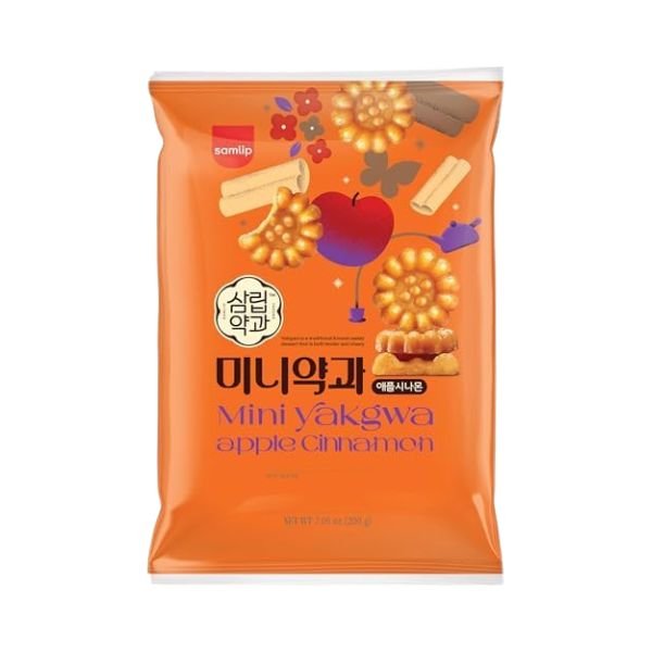 SAMLIP Mini Yakgwa Apfel Zimt (Traditionelles koreanisches Gebäck) 200g (26 Stück) - MAOMAO