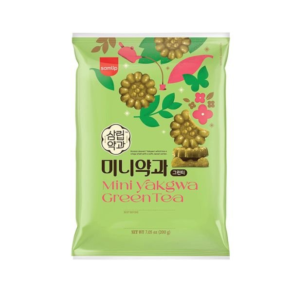SAMLIP Mini Yakgwa Grüner Tee (Traditionelles koreanisches Gebäck) 200g (26 Stück) - MAOMAO