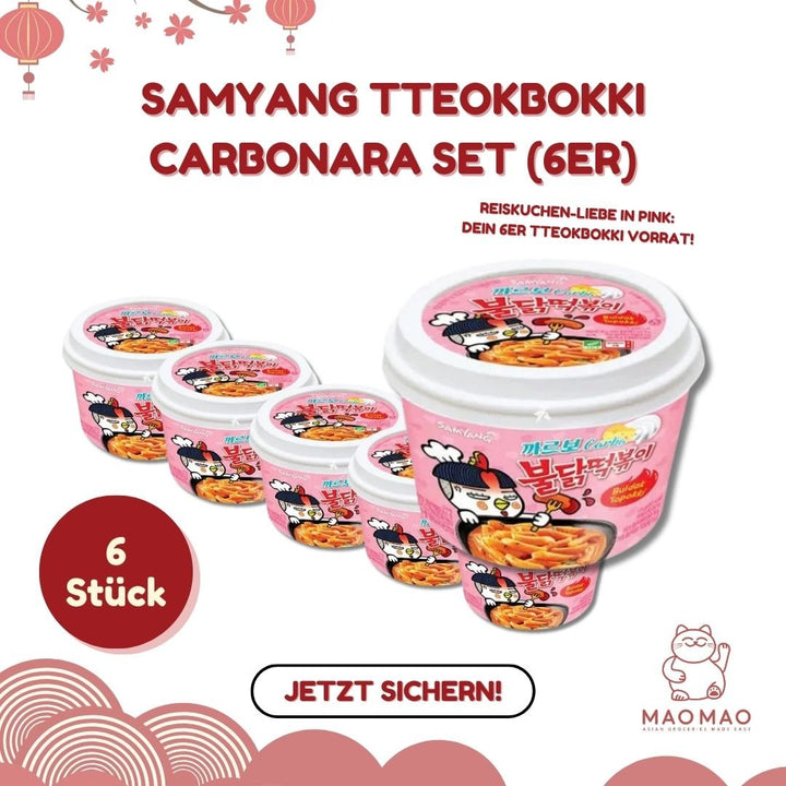 Samyang Tteokbokki Carbonara Set (6er) - MAOMAO