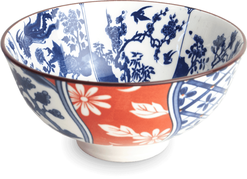 Schale Botanica Rotes Blumenmuster 11,5 cm x 6 cm