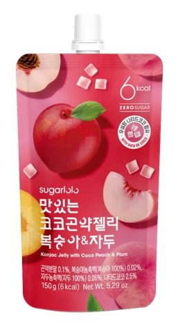 SUGARLOLO Konjac Jelly Pfirsich & Pflaume mit Nata de Coco 150g - MAOMAO