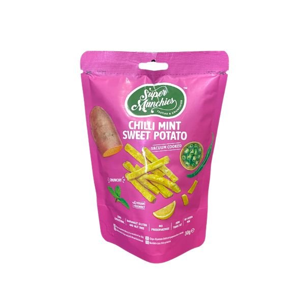 SUPER MUNCHIES Vegan Chili-Mint Sweet Potato Sticks 30g