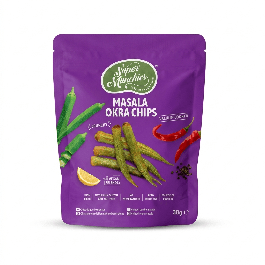 SUPER MUNCHIES Vegane Masala Okra 30g - MAOMAO