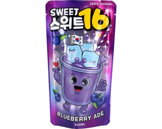 SWEET16 Ade Beutelgetränke Blaubeere Zuckerfrei 200ml - MAOMAO