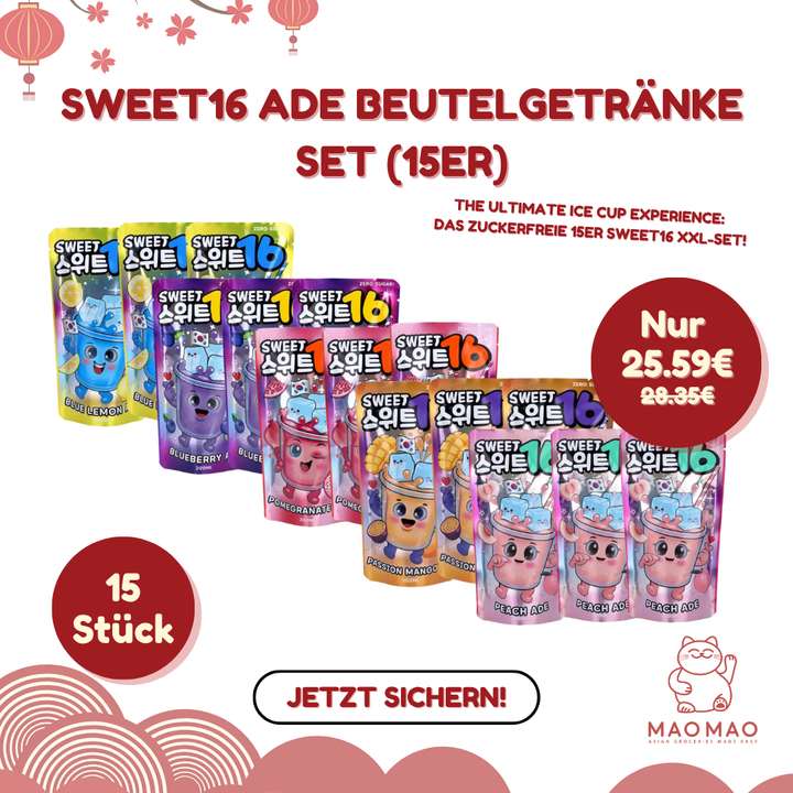 Sweet16 Ade Beutelgetränke Set (15er) - MAOMAO