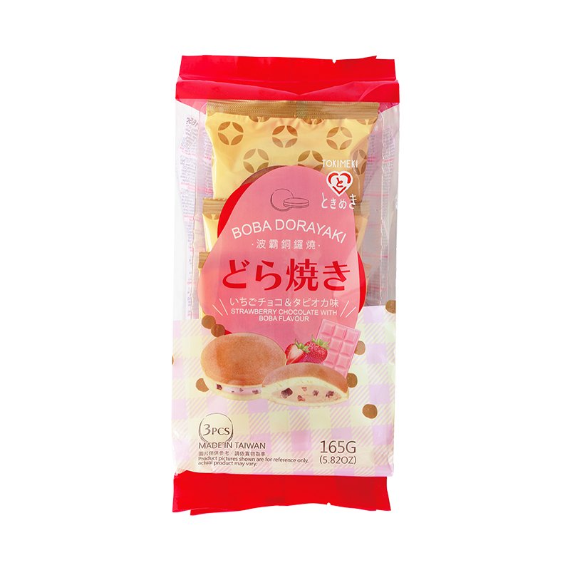 TOKIMEKI Dorayaki Kuchen Erdbeer Geschmack (3 Stück) 165g - MAOMAO