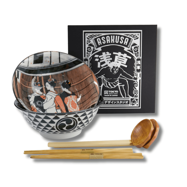 TOKYO DESIGN STUDIO Asakusa 6 - teiliges Ramen Geschenkset 20,5x8 cm / 1,25 l - MAOMAO
