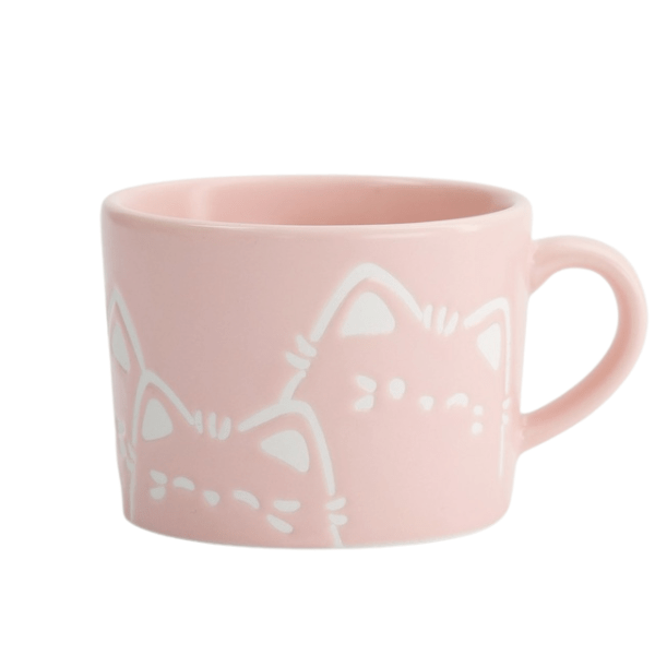 TOKYO DESIGN STUDIO Becher Kawaii Cat Rosa 8x6cm - MAOMAO