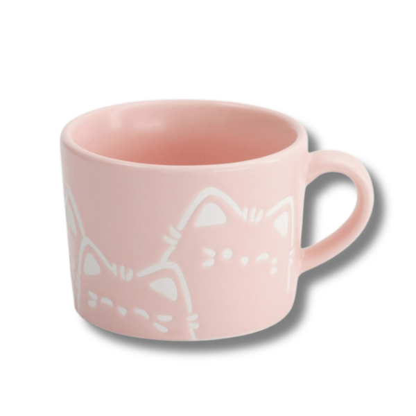 TOKYO DESIGN STUDIO Becher Kawaii Cat Rosa 8x6cm - MAOMAO