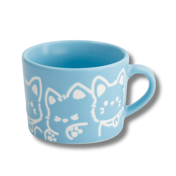TOKYO DESIGN STUDIO Becher Kawaii Dog Blau 8x6cm - MAOMAO