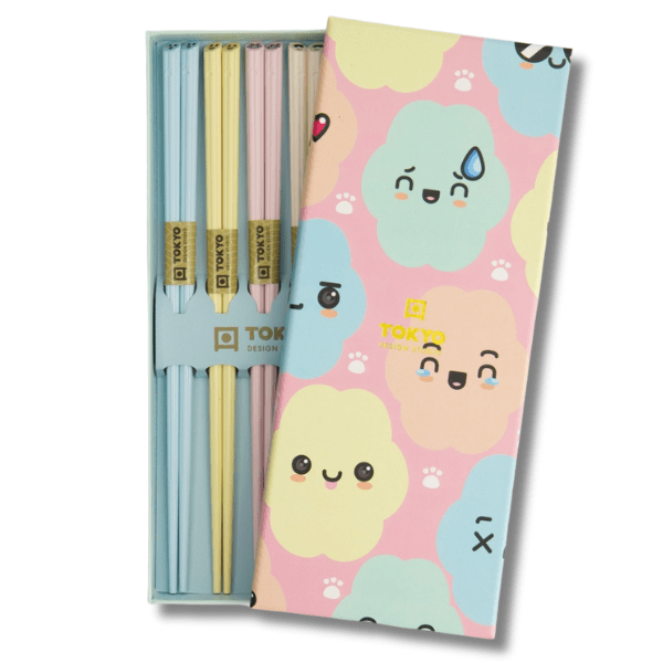 TOKYO DESIGN STUDIO Essstäbchen - Geschenkset/5 Wolken - Emoji - MAOMAO