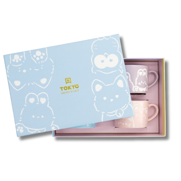 TOKYO DESIGN STUDIO 可爱动物马克杯礼品套装 4件套 8x6 厘米
