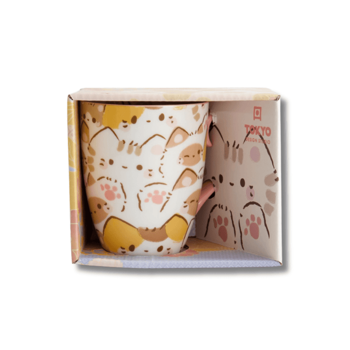 TOKYO DESIGN STUDIO Kawaii Cat Mug mit Geschenkbox – 8,5x10,2 cm / 340 ml - MAOMAO
