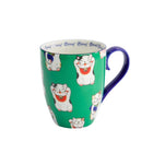 TOKYO DESIGN STUDIO Kawaii Glückskatze Tasse mit Geschenkschachtel – Grüne klassische Katze (8,5x10,2 cm, 340 ml) Bild 1