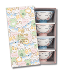 TOKYO DESIGN STUDIO Kawaii Lucky Cat Blue/Pink Rice Bowl Gift Set 4 Pieces – 11.3x5.8 cm / 300 ml (B) Bild 1