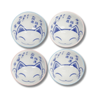 TOKYO DESIGN STUDIO Kawaii Lucky Cat Blue/Pink Rice Bowl Gift Set 4 Pieces – 11.3x5.8 cm / 300 ml (B) Bild 2