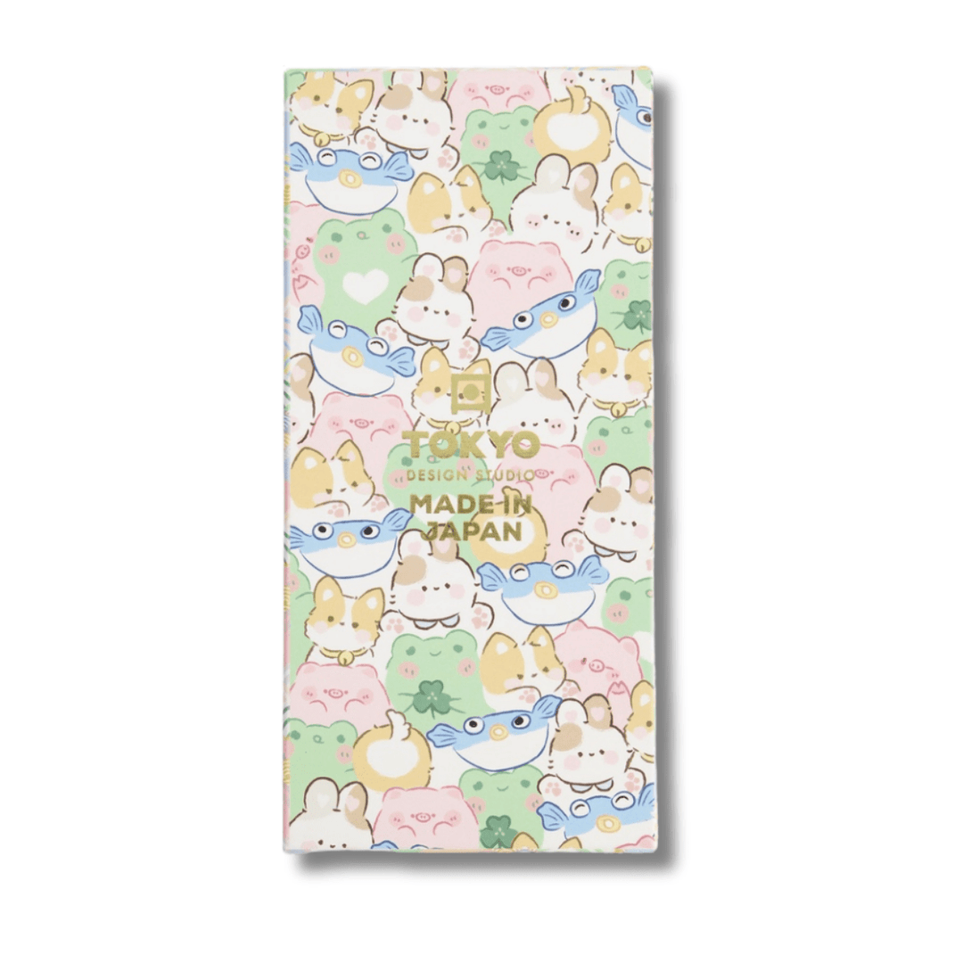 TOKYO DESIGN STUDIO Kawaii Lucky Cat Blue/Pink Reisschalen Geschenkset 4 Stück – 11,3x5,8 cm / 300 ml (B) - MAOMAO