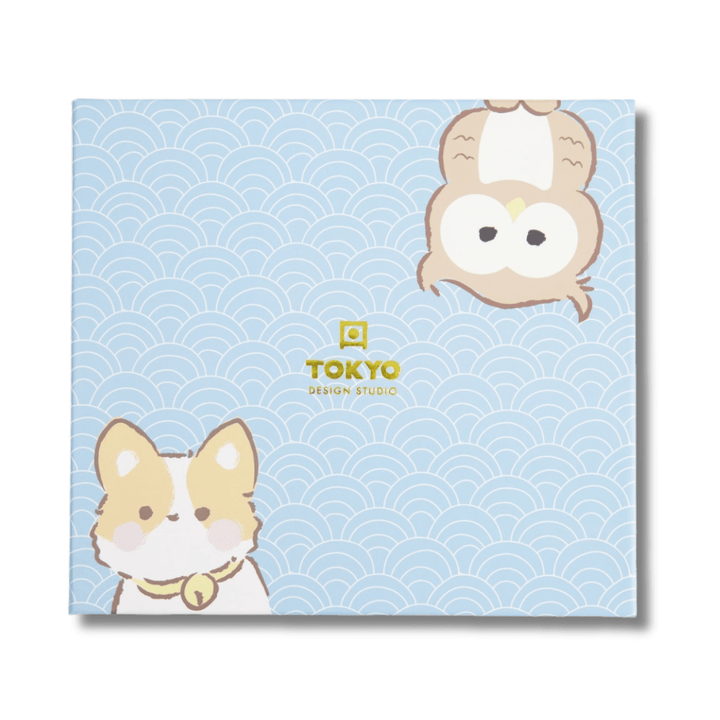 TOKYO DESIGN STUDIO Kawaii Shiba Owl Sushi Geschenkset 6 - teilig – Blau/Gelb - MAOMAO