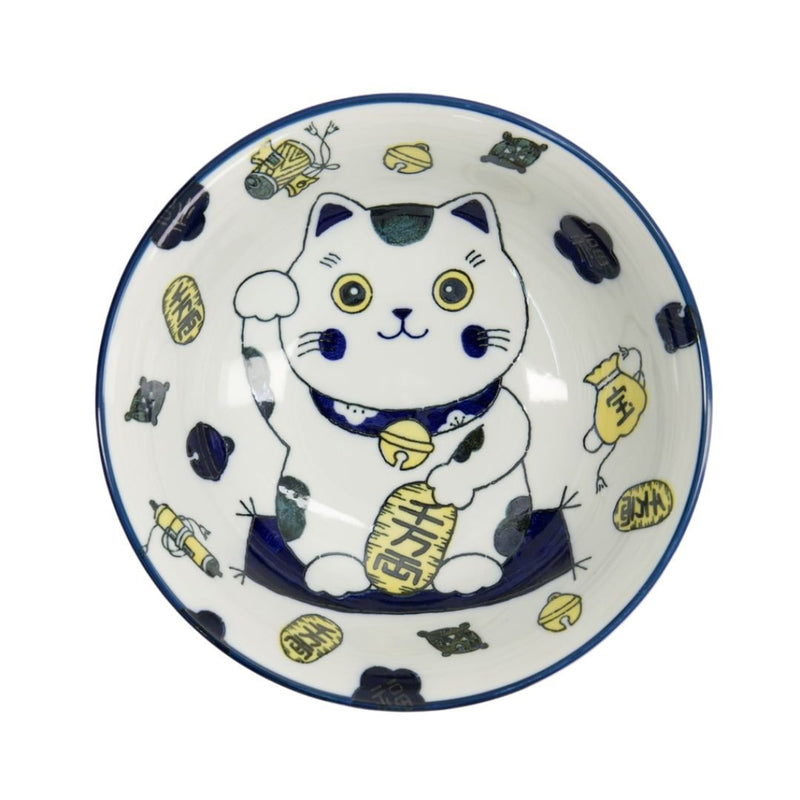 TOKYO DESIGN STUDIO 可爱招财猫碗 蓝色 (20.8 x 8 厘米)