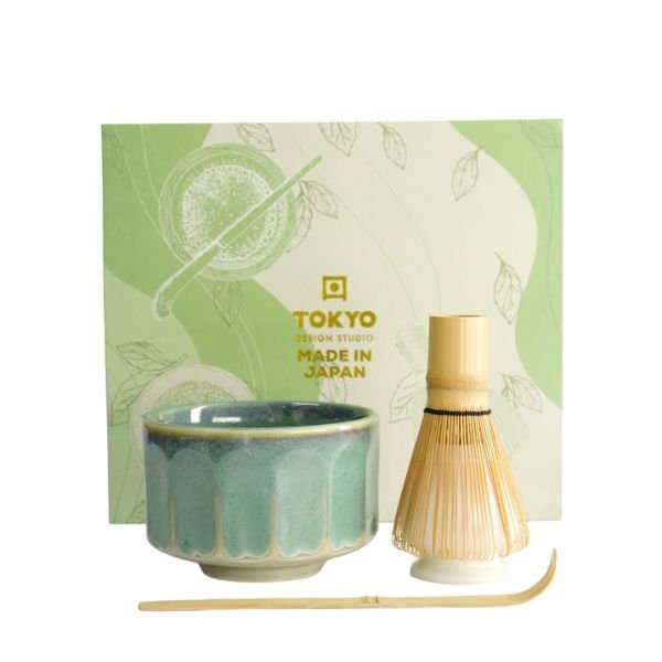 TOKYO DESIGN STUDIO Matcha Geschenkset Kanegin Grün - MAOMAO