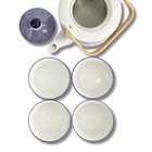 TOKYO DESIGN STUDIO Nippon Blue Tea Giftset Dots 0,8 l mit 4 Tassen – Lines/Star/Dots/Wave Bild 5