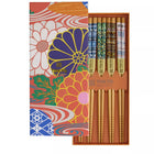 TOKYO DESIGN STUDIO Stäbchen Geschenkset 5 Paar Orange Blumen Bild 1