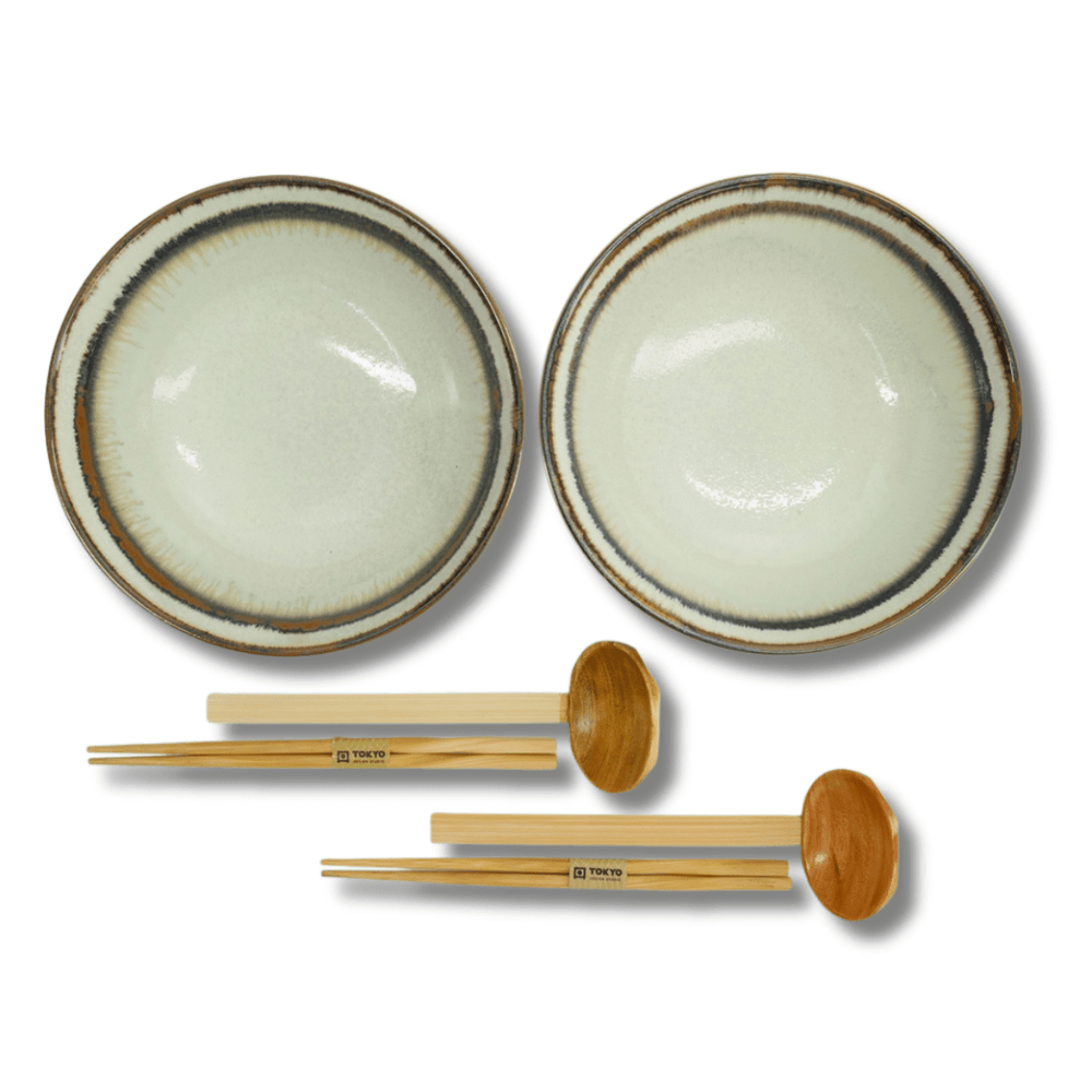 TOKYO DESIGN STUDIO Wasabi 6 - teiliges Ramen Geschenkset 21,5x9 cm / 1300 ml - MAOMAO