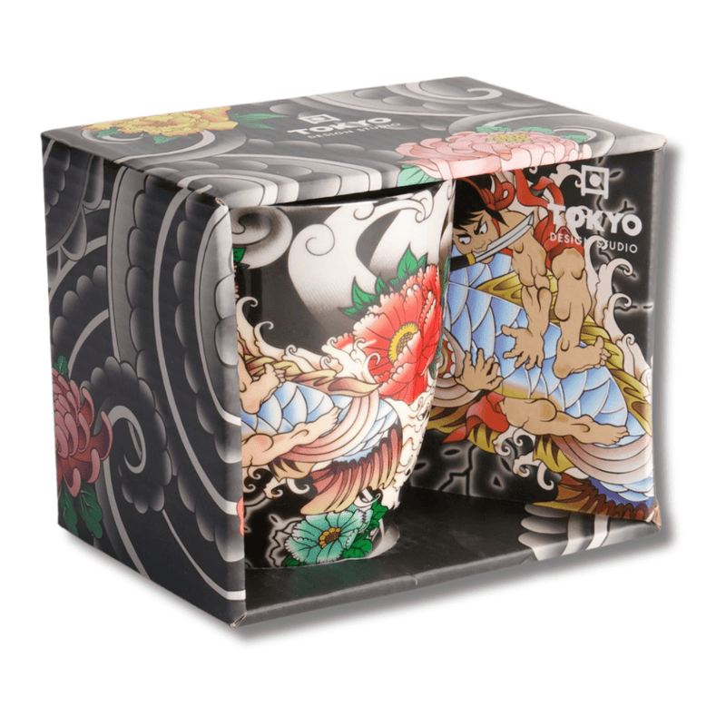 TOKYO DESIGN STUDIO Yakuza Carp Mug mit Geschenkbox – 8,5x10,2 cm / 340 ml