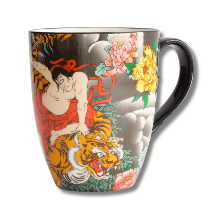 TOKYO DESIGN STUDIO Yakuza Tiger Mug mit Geschenkbox – 8,5x10,2 cm / 340 ml - MAOMAO