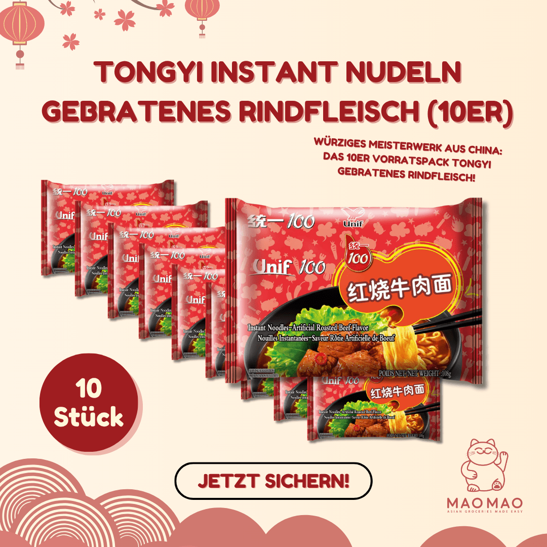 TONGYI Instant Nudeln Gebratenes Rindfleisch (10er) - MAOMAO