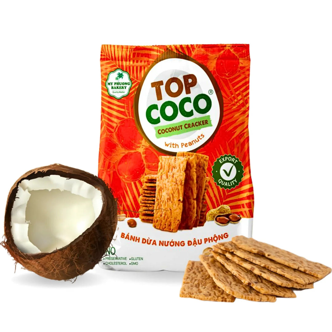 Topcoco Kokonuss Cracker mit Erdnüssen 150g - MAOMAO