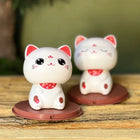 招财猫 太阳能 摇头 睁眼 9厘米 Bild 3