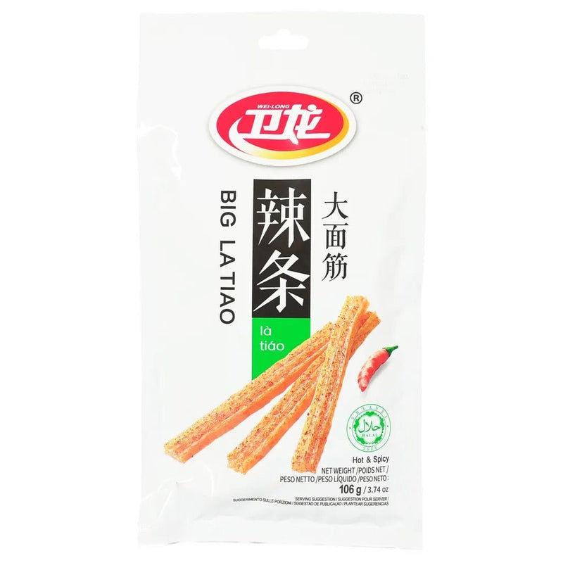WEILONG Latiao Hot &amp; Spicy 106g