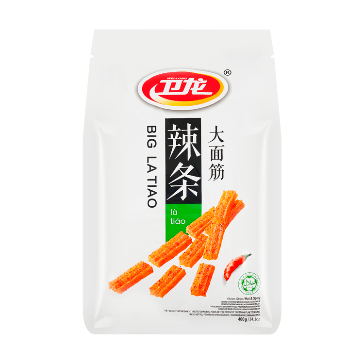 WEILONG Latiao Scharf & Würzig 400g (14 kleine Päckchen) - MAOMAO