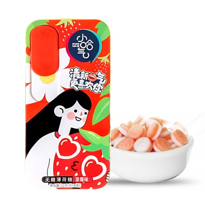 XIAOHAQI Zuckerfreie Minze mit Erdbeergeschmack 22g - MAOMAO